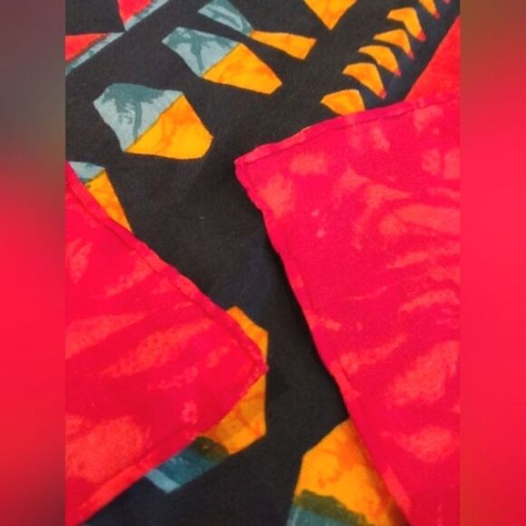 Liberty of London Vintage Silk Scarf Harlequin Rolled Hem - Picture 14 of 14